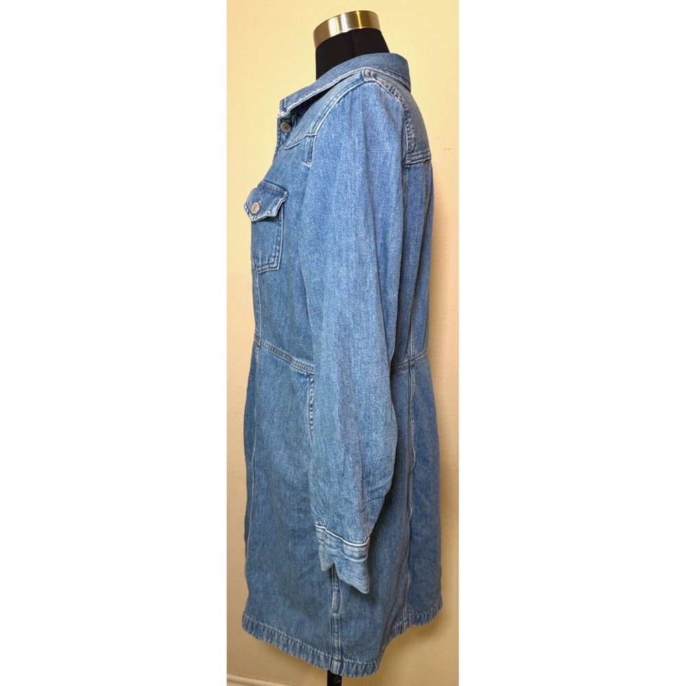 Levis Flynn‎ Western Dress Womens XL Blue Denim Long Sleeves Button Front - Picture 7 of 16